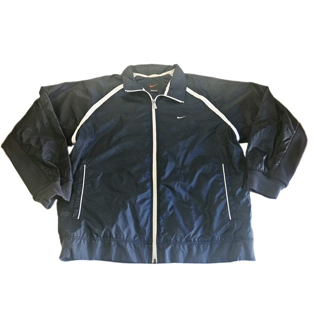 Nike Men's Vintage Zip Blue Pullover Windbreaker Jacket Size Medium